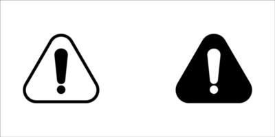 Universal Warning Triangle icon set. Sign for General Hazards and Dangers. Alert for Safety Precautions. vector
