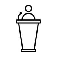 Line flat style stage podium icon template, eps 10 vector