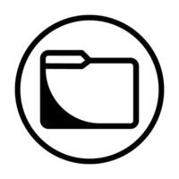 Line folder illustration logo template for various purposes. Isolated on white background, eps 10. vector