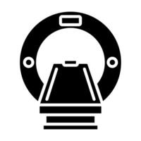 MRI machine icon. Magnetic resonance imaging machine isolated on background illustration. vector