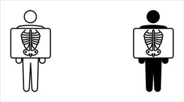 X-ray icon flat and simple set design vector