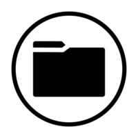 File folder icon. File folder in flat style. File folder. Black Folder icon, on white background, eps 10. vector