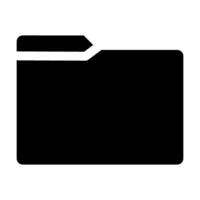 File folder icon. File folder in flat style. File folder. Black Folder icon, on white background, eps 10 vector