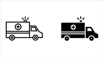 Ambulance icon set, on white background, eps 10. vector