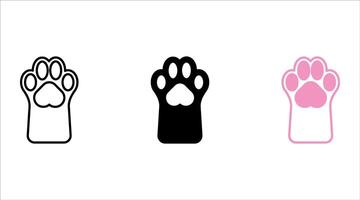 Paw icon set. for web and mobile app. paw print sign and symbol. illustration on white background vector