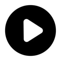 Play button flat icon isolated on a white background. Youtube icon. vector