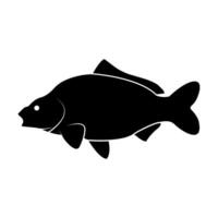 Elegant Carp Fish Icon Illustration. This versatile design features a sleek and detailed representation of a carp fish, perfect for logos, branding, decorative elements, and more.. vector
