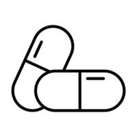 Pill capsule icon. Tablet icon. Pills capsules icon in flat style. Tablet icon illustration isolated on white background. vector