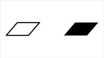 parallelogram shape illustration graphic icon set. basic shape perfect for preschool learning for children and good for mathematics vector