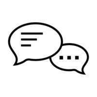 Chat Bubble Icon. Chat, message, message, sms, chat, chatting, talk line icon illustration vector