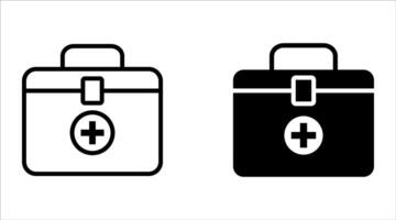 first aid box icon set. with white background, eps 10. vector