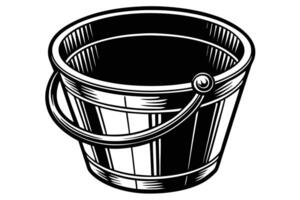 Illustration of a bucket isolated on white background vector