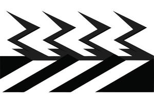 Black and white abstract zigzag pattern illustration design vector