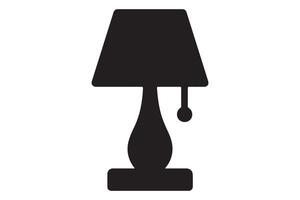 Simple Silhouette of a Table Lamp vector