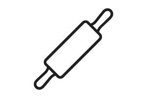 Simple Line Icon of a Rolling Pin for Culinary Design vector
