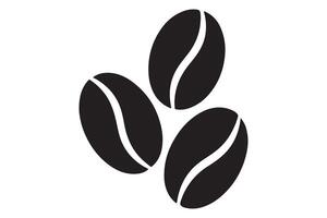 Simple graphic of three coffee beans. vector