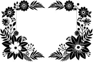 Elegant floral corner frame design for digital use vector