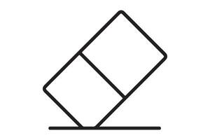 Simple Line Art of an Eraser vector