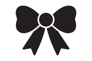 A black bow icon on a white background. vector
