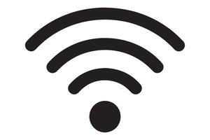 Simple Black Wireless Icon for Digital Use vector