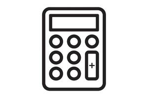 Simple Line Icon of a Calculator vector