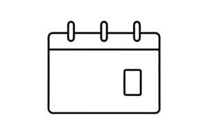 Simple Outline of a Calendar Icon vector