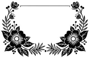 Floral corner frame design for digital use vector