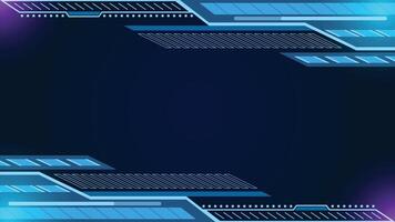 High tech abstract background featuring glowing blue elements with a futuristic design and dark theme perfect for presentations gaming dashboards and sci fi graphics vector
