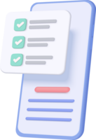 3d check mark icon. check list button choice for right, success, tick, accept, agree on application png