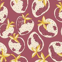 strawberries fabric custom vector