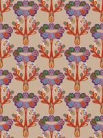 a pattern. with colorful flowers and leaves vector