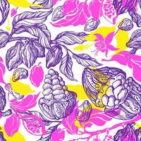 Cocoa background. Seamless pattern vector