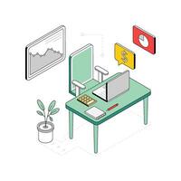 calculating isometric Style Illustration. EPS 10 file vector