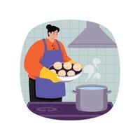 Adding Vegetables illustration. EPS 10 File vector