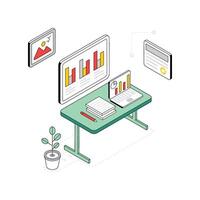 Office Presentation isometric Style Illustration. EPS 10 file vector