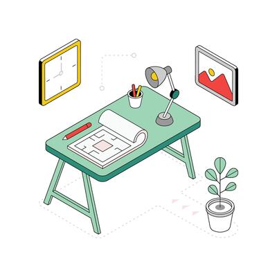 Product Blueprint Isometric Style Illustration. EPS 10 File