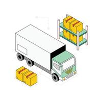 Ready To Deliver Isometric Style Illustration. EPS 10 File vector