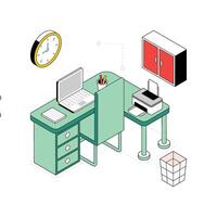 Side Window Setup isometric Style Illustration. EPS 10 file vector