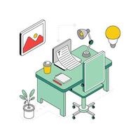 Yellow Light setup isometric Style Illustration. EPS 10 file vector