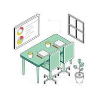 Combine Chairs isometric Style Illustration. EPS 10 file vector