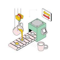 Paint Factory Isometric Style Illustration. EPS 10 File vector