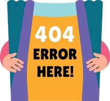 Flat style illustration showing an alert for error found vector