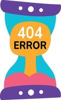 Flat style illustration showing a request timeout vector