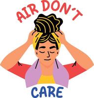 A flat style sticker of carefree curls vector