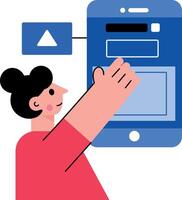 A character design web component, flat style illustration vector