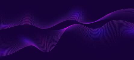 Wave tech background. Abstract dot line tech design, Futuristic halftone wavy curves, dotted modern dynamic gradient elements. science technology wallpaper vector