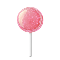Sweet Rainbow Lollipop With Spiral Shape Transparent Background png