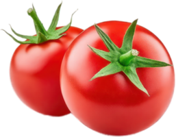 Two fresh red tomatoes isolated transparent background perfect for food health and culinary designs png