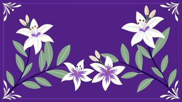 Elegant Floral Arrangement on Purple Background for Decorative Purposes vector