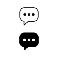 Speech Bubble Icon Set vector
